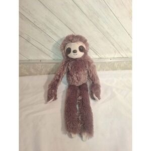 Sloth Plush Smiling Sloth With Long Arms Soft Grey Fur